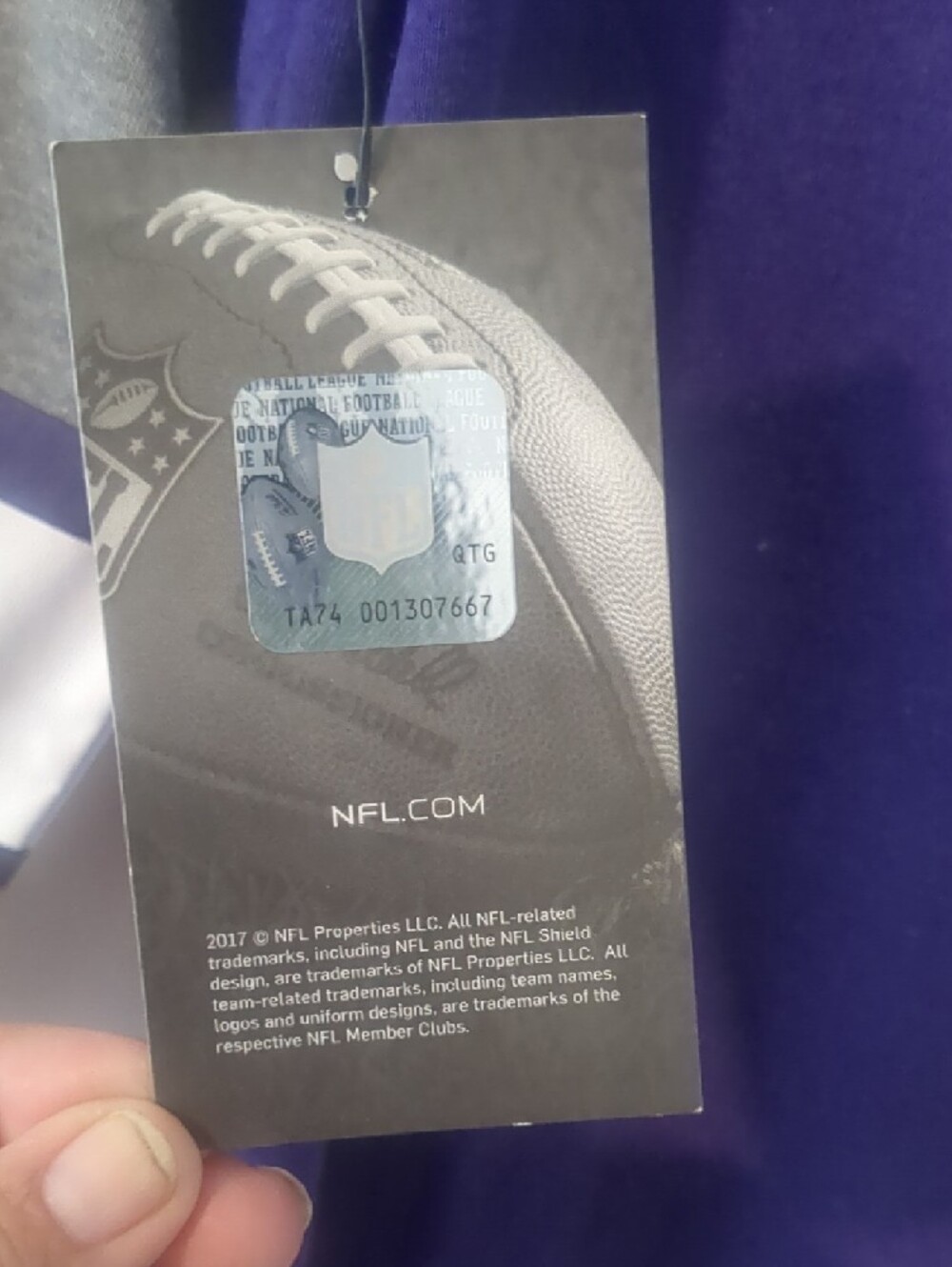 NWT! Nike Women's Purple and Gray Minnesota Vikings Raglan Top - Picture 3 of 5